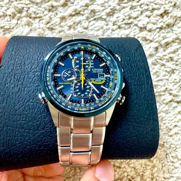 *READ DESCRIPTION* Citizen Eco-Drive Blue Angles H800 Radio controlled Watch - Picture 2 of 16